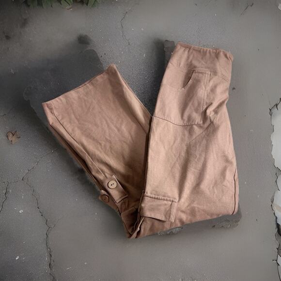 Wicked by Women with Control By Renee Greenstein Brown Cargo Pants Sz S Boot Leg - Picture 6 of 6